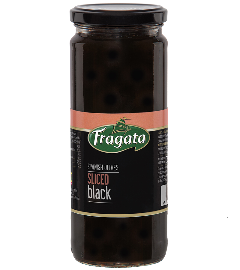 FRAGATA mustad viilutatud oliivid