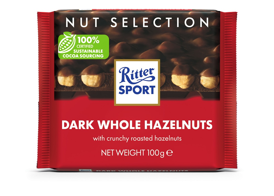 Ritter Sport tume šokolaad tervete metspähklitega