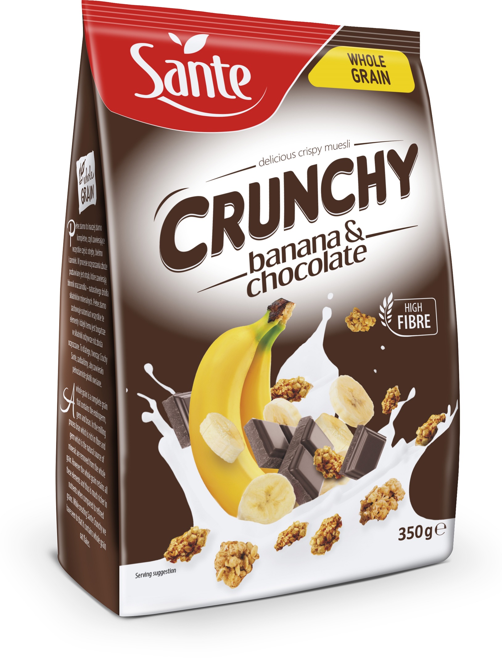SANTE CRUNCHY röstitud müsli banaani ja šokolaadiga