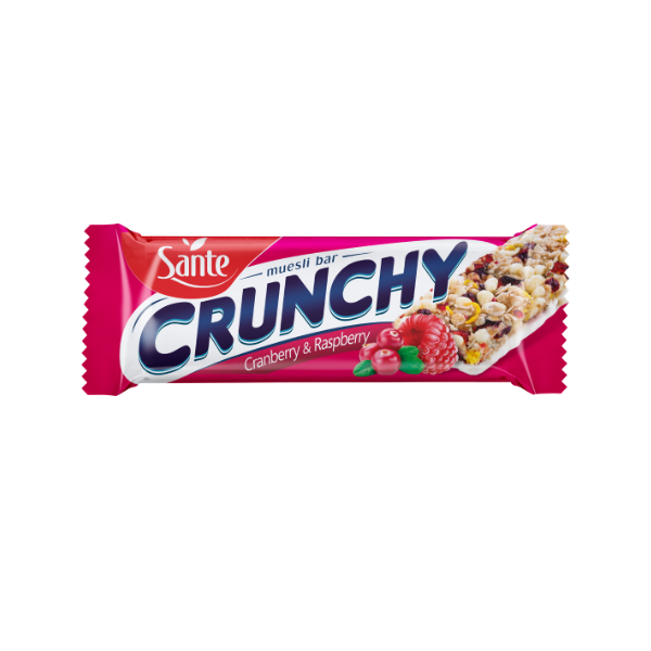 SANTE CRUNCHY jõhvika-vaarika müslibatoon
