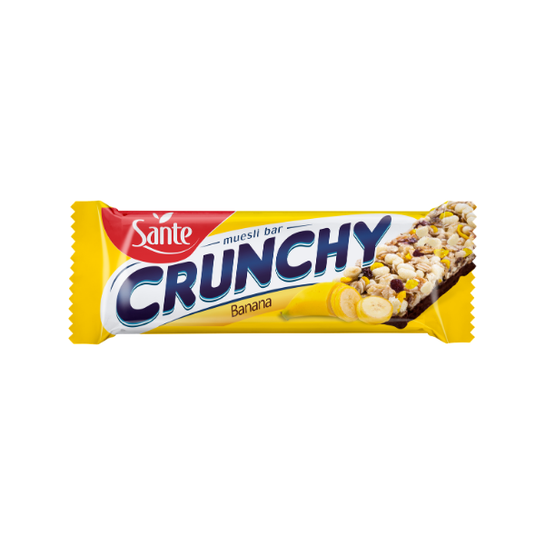 SANTE CRUNCHY banaani-müslibatoon šokolaadiga