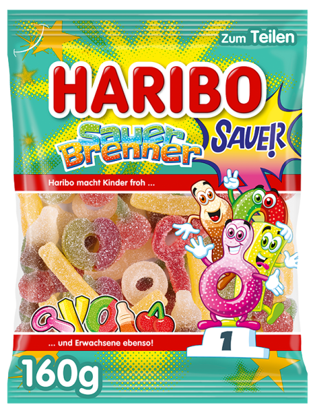 HARIBO Sauerbrenner hapud kummikommid 160g UUS