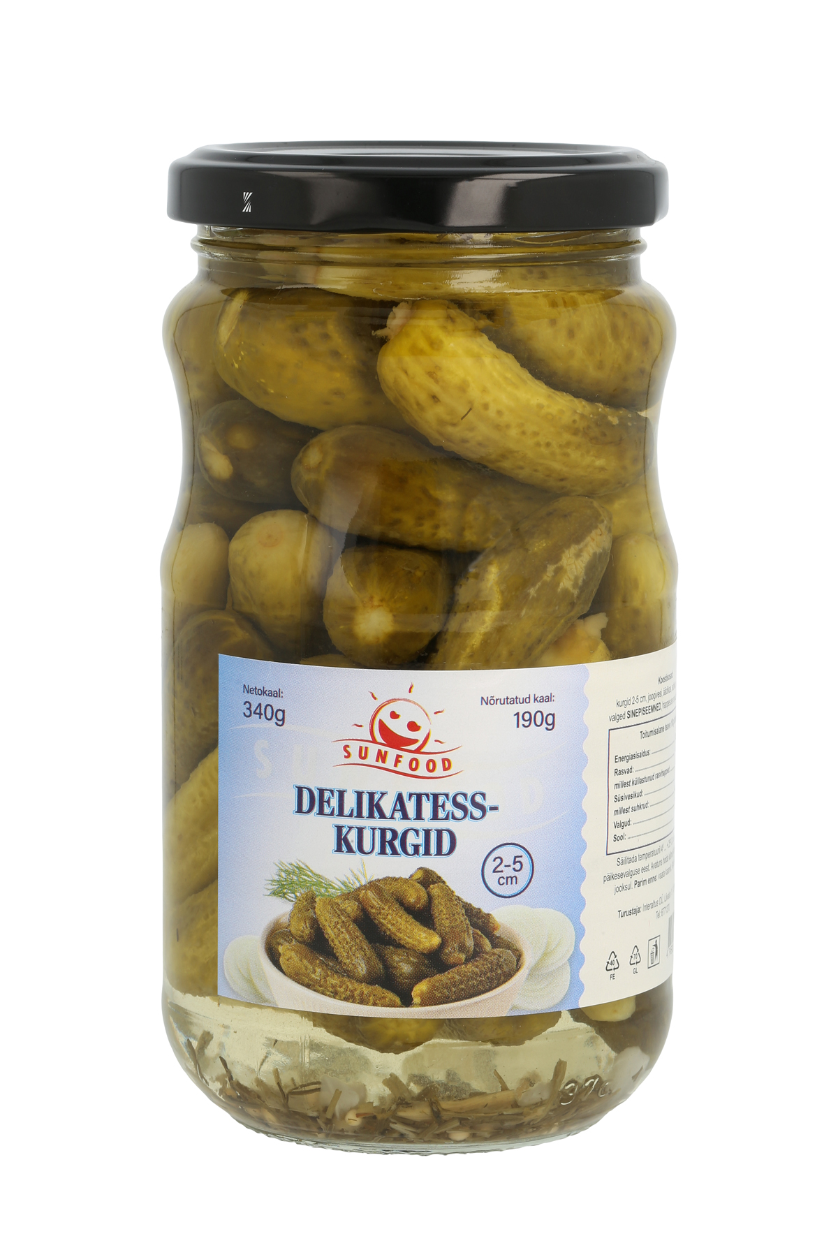SUNFOOD delikatesskurgid 2-5 cm