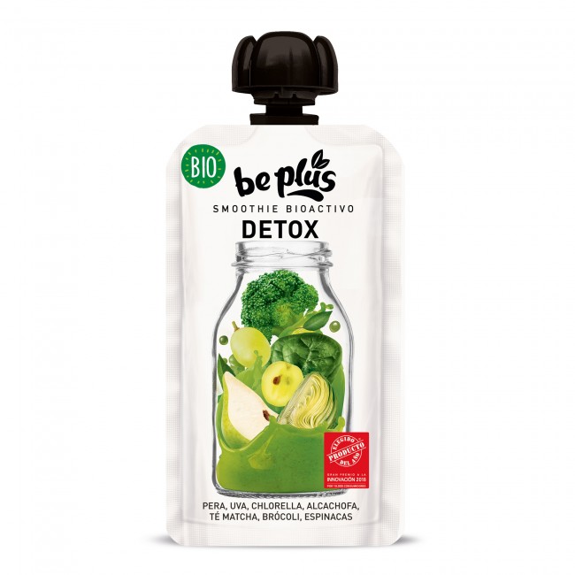 BE PLUS ökoloogiline smuuti õuna- ja pirnipüreega, köögiviljadega Detox150g