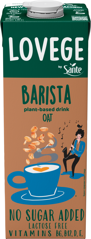 LOVEGE by Sante Barista kaerajook vitamiinidega