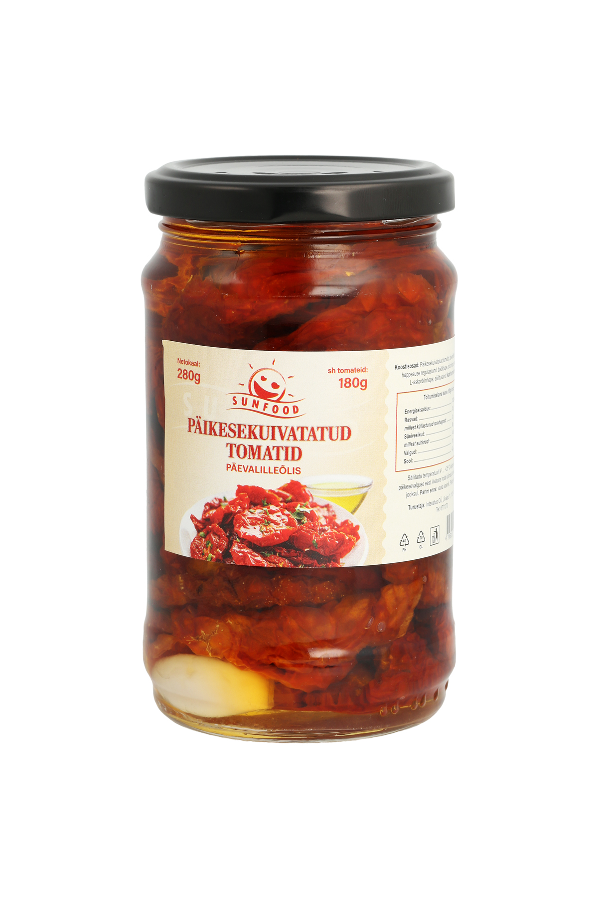 SUNFOOD Päikesekuivatatud tomatid päevalilleõlis 280g