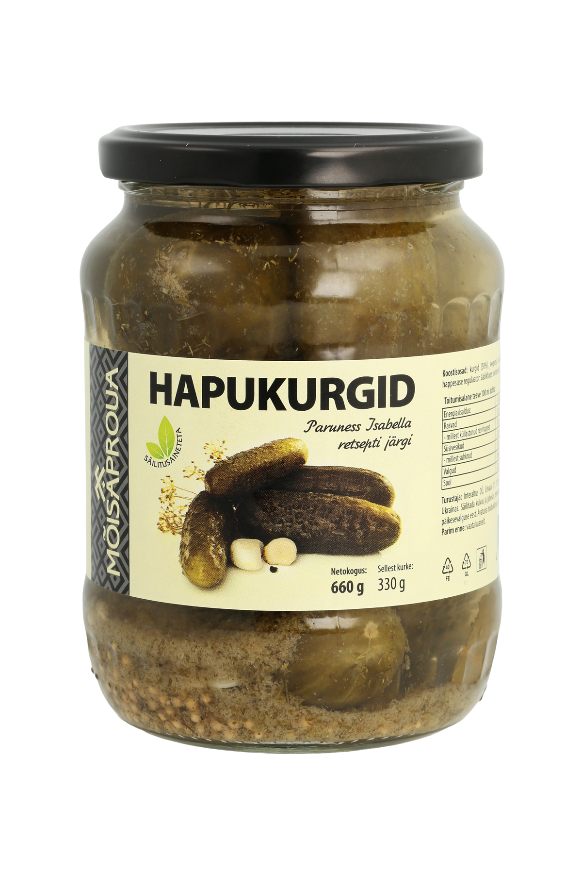 MÕISAPROUA Hapukurgid 660g