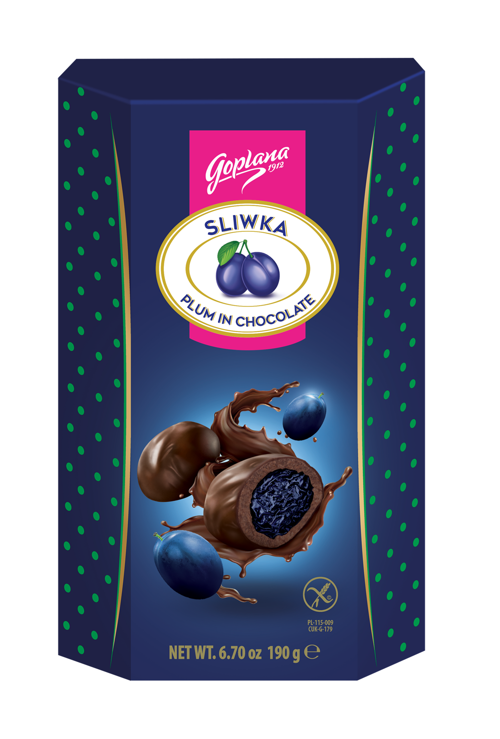 GOPLANA ploom shokolaadis, karbis