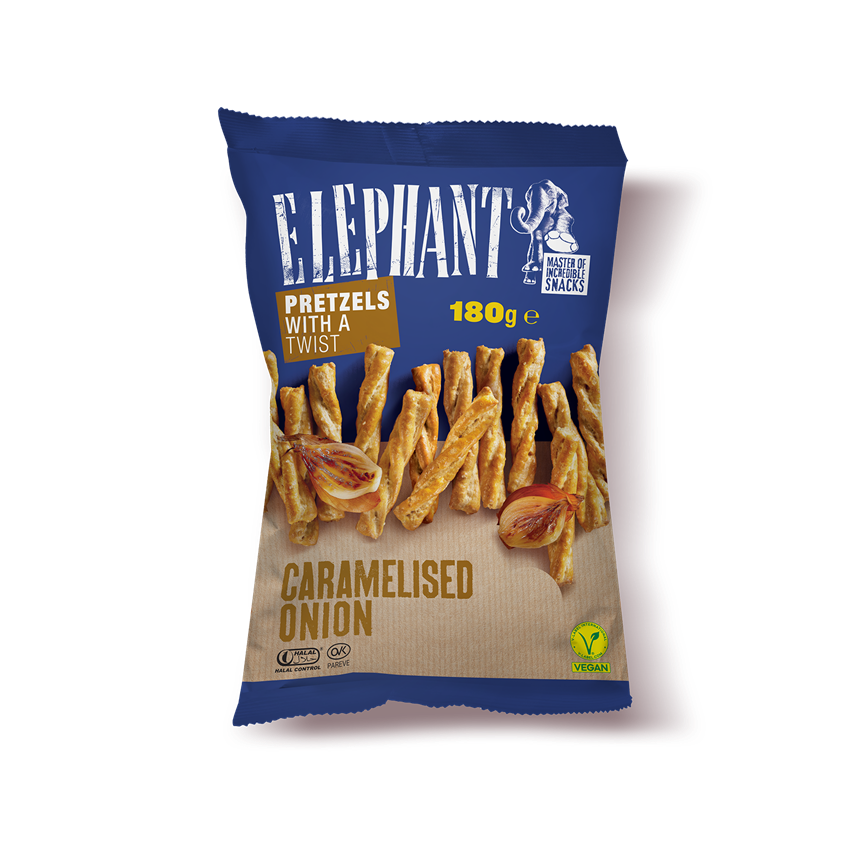 ELEPHANT rõngiku keerud karamelliseeritud sibula maitselised 180g