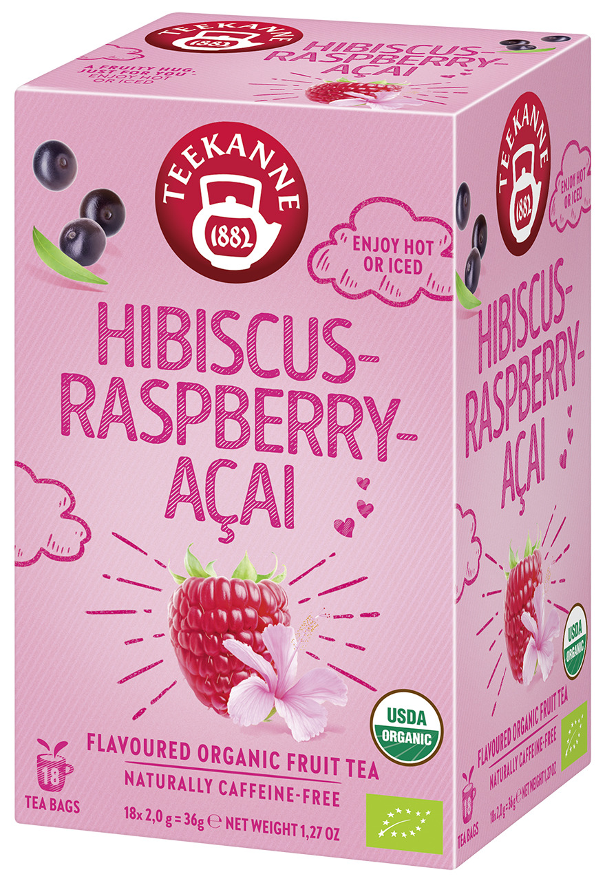 TEEKANNE Vaarikamaitseline ja acai mahla graanulitega mahetee 18*2g