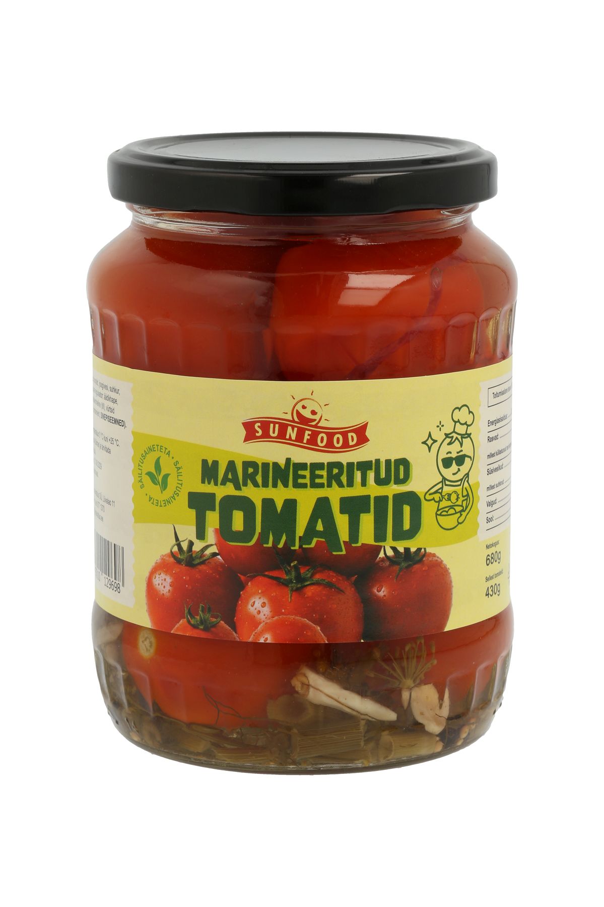 SUNFOOD Marineeritud Tomatid 680g